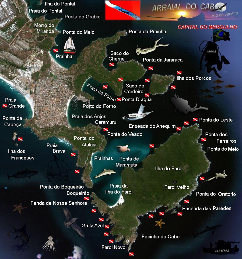 Pontos de Mergulho em Arraial do Cabo