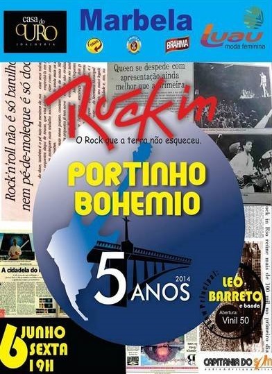 Portinho Bohemio com Leo Barreto num tributo ao Rock in Rio